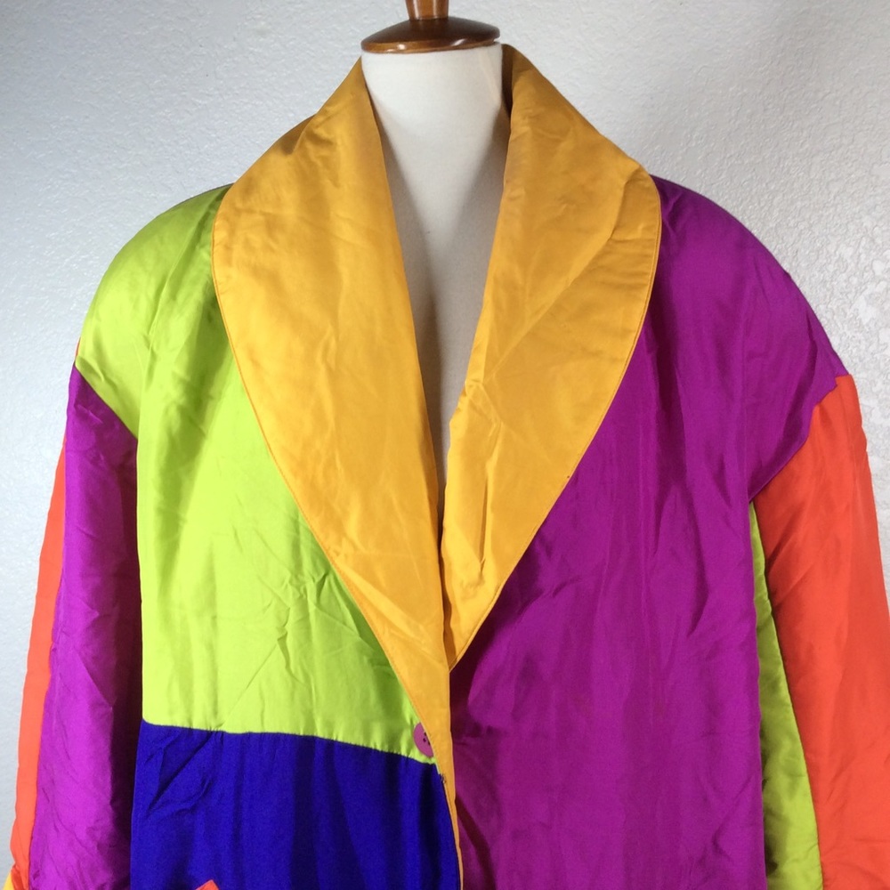 Vintage 90's Silk Puffer Jacket - Picture 3 of 15